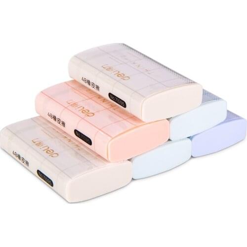 2pcs / 5pcs Deli 71095 small square rubber error correction test card, homework modification eraser, student office stationery