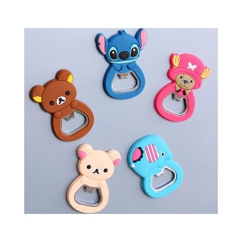 2017 50pcs Cartoon Kitty Cat Stainless Steel Beer Bottle Opener with Magnet can be Fridge Magnet