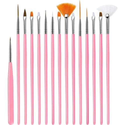 5/7/8/15pcs Professional Nail Brush Pen Acrylic Nail Art Painting Drawing Brush For Liquid Powder Carving Gel Manicure Tools