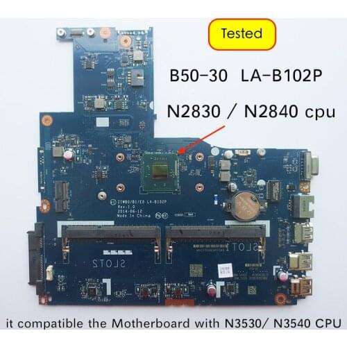 Free Shipping New LA-B102P B50-30 Motherboard for Lenovo B50-30 Laptop pc Mainboard