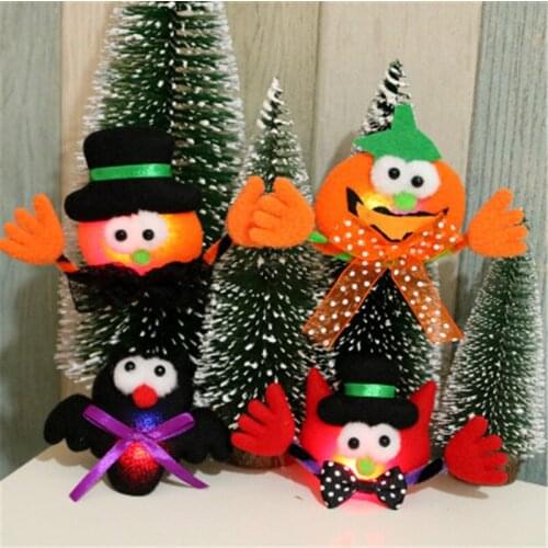 NEW Halloween Brooch Glow Toy Party Props Halloween Decorations Event Party Supplies Childrens Gifts