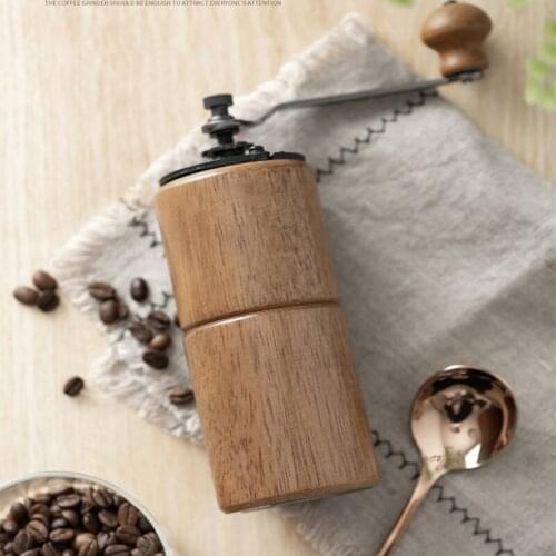 Wooden Manual Grinder Stainless Steel Coffee Grinder Kitchen Gadgets Handmade Coffee Making Tools For Drip Coffee