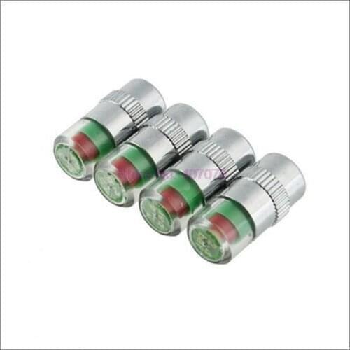 By DHL or Fedex 50 Sets ,4pcs/set Car Tyre Tire Pressure Monitor Indicator Valve Stem Cap Sensor 3 Color Eye Alert