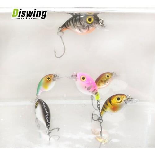 Diswing Crankbait Fishing Lure 35mm 1.9g Minnow Hard Bait Topwater Artificial Wobbler Bass Japan Fly Fishing Accessories pesca
