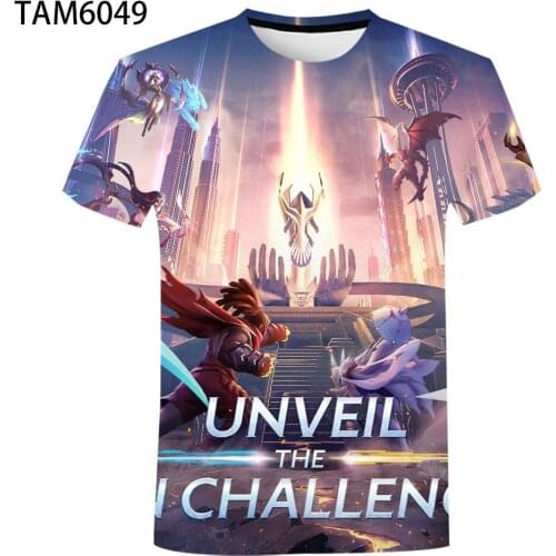 Arena of Valor 2021 Summer Mens /Womens Short Sleeve T-Shirt 3D Game Anime Boys /girls Street Trend Childrens Cute Top