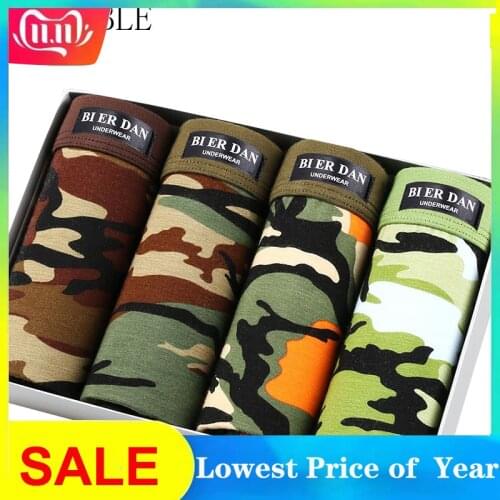 Camouflage Underwear Men Boxer Shorts Brand Breathable Modal Men Underwear Boxers Homme Sexy Pattern Cueca Boxer hombre 2018