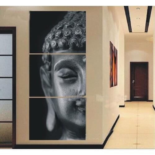 Canvas Painting High Quality Art Religion Buddha 3 Panel Wall Oil Painting On Canvas unFramed