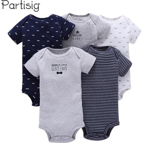 5PCS Baby Romper Summer Cotton Triangle Romper For Boys Assorted Baby Clothes Roupa De Bebe