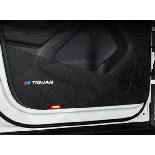 Car Interior Door Mat Anti-kick Pad Protective Sticker Decoration for Volkswagen Vw Tiguan 2017 2018 2019 2020 Accessories Auto