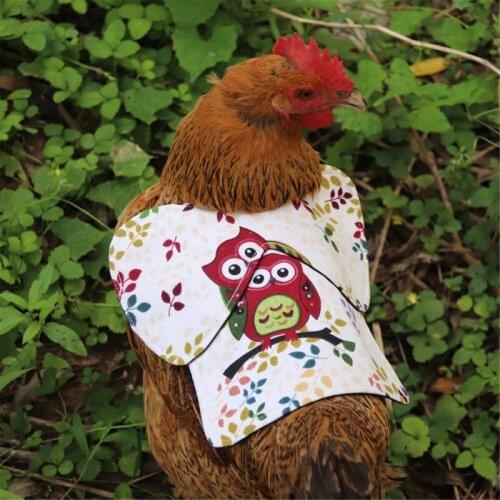 Chicken Saddle Hen Apron Feather Fixer Wing Back Protector for Poultry Protect Back and Wing Easy to Wear Quilted Lining