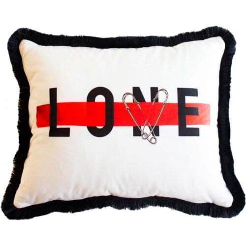 Square Pillowcase And Pillow Inside 350x500 Zippered Lone Velvet Fabric Frilly Models Decorative Sofa Home Cushions