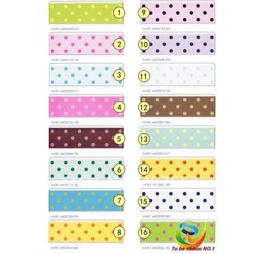 100yards 7/8" 22mm Polka Dots GROSGRAIN Ribbon Packing Ribbon Hair Bow -Free Shipping