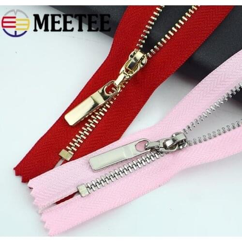 10pcs 15/18/20/25/30cm 3# Metal Zipper for Sewing Auto-lock Close-end Zips Clothes Jeans Pocket Bags Purse Repair Accessories