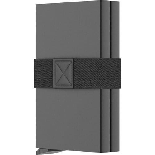 Metal card holder, large capacity, simple card holder, ultra-thin anti-theft brush, compact automatic multi-function card holder