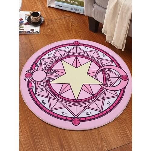 Cute Pink Photography Magic Array Childrens round Carpet Bedroom Computer Chair Swivel Chair Hanging Basket Floor Mat