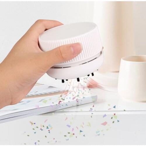Mini Desktop Vacuum Cleaner Portable Crumb Dust Sweeper Paper Dust Collection For Home Office Keyboard Manicure Vacuum Cleaner