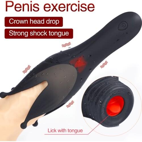 Powerful Vibrator Glans Massager Penis Stimulation penis delay trainer Male Masturbator Sex Machine Sex Toys for Men Adults