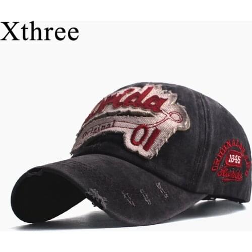 Xthree Mens baseball caps for men cap style women hat snapback embroidery florida casual cap casquette dad hat hip hop cap