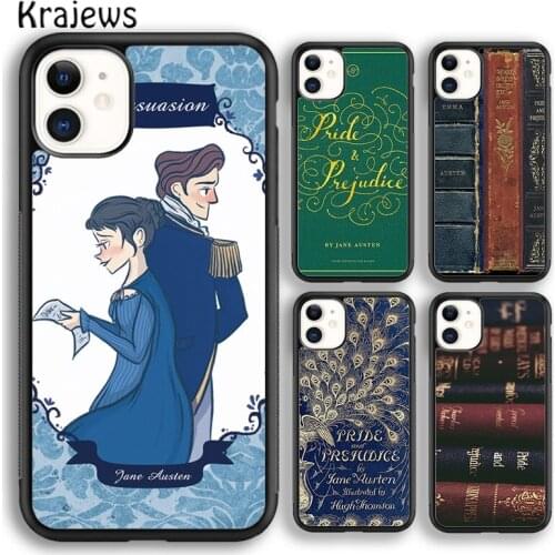 Krajews Cover Book Jane Austen soft Phone Case Cover For iPhone 5s SE 2020 6s 7 8 plus X XS XR 11 12 mini pro max coque Shell