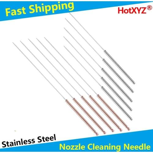 HotXYZ 3D Printer Nozzle Cleaning Tool Kit Stainless Steel Needle Set for MK8 E3D 3D Printing Accessories