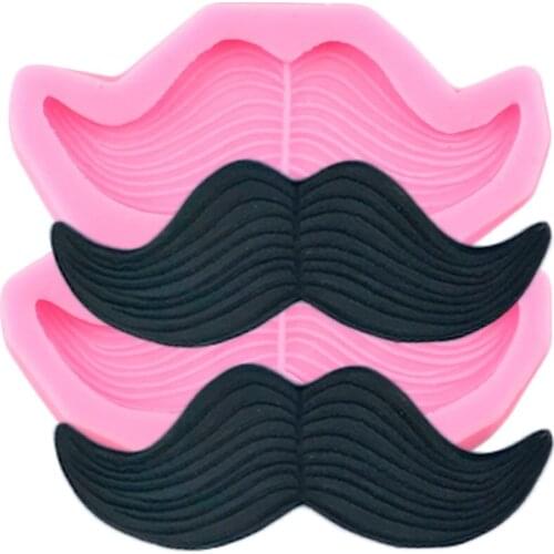 Moustache Silicone Mold Cupcake Topper Fondant Cake Decorating Tools DIY Baking Molds Chocolate Gumpaste Candy Resin Clay Moulds
