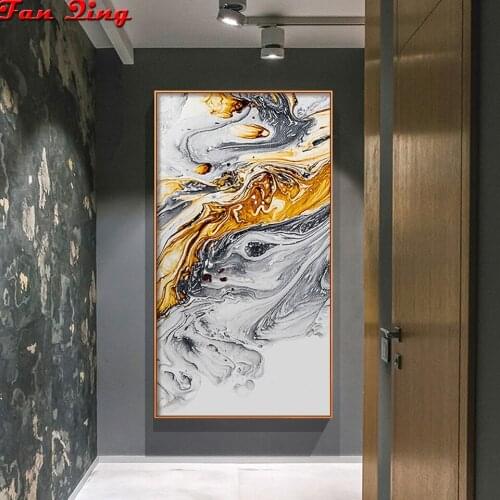 New Arrivals 5D Diamond Painting Full Square Diamond Mosaic Abstract Deluge Wall Art Landscape Diamond Embroidery Cross Stitch