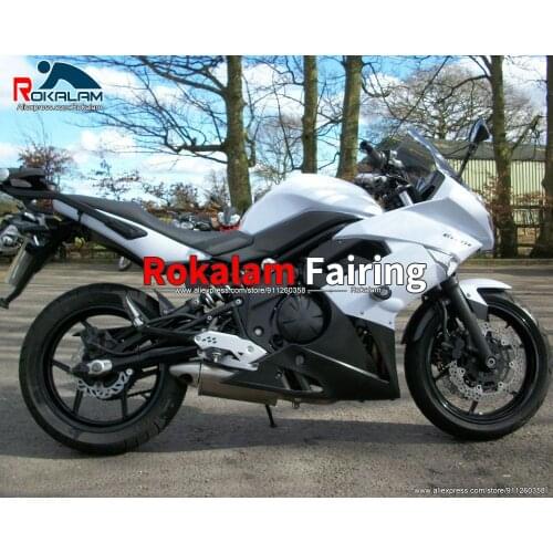 Fairings For Kawasaki Ninja 650R ER-6F 2009 2010 2011 ER6F 09 10 11 White Black Aftermarket Sport Motorbike Bodyworks