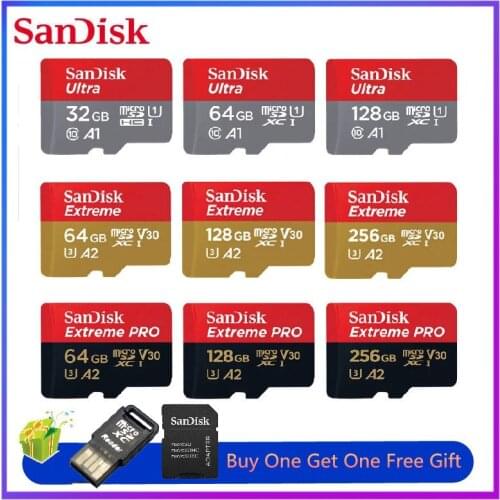 Original SanDisk Micro SD Card 256GB 128GB 64GB 32GB 16GB Memory Card 200G 400G 512GB Micro SDHC SDXC Card V30 U3 4K UHD TF Card