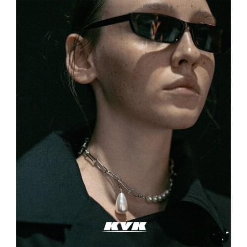 KVK Necklace womens clavicle chain 2021 new fashion high-end feeling two pearl bracelets womens original temperament jewelry