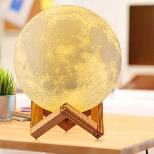 Rechargeable LED Light Moon Lamp Colorful Moon For Bedroom Decoration Moon Night Light Gift Remotely Controllable Light Touch