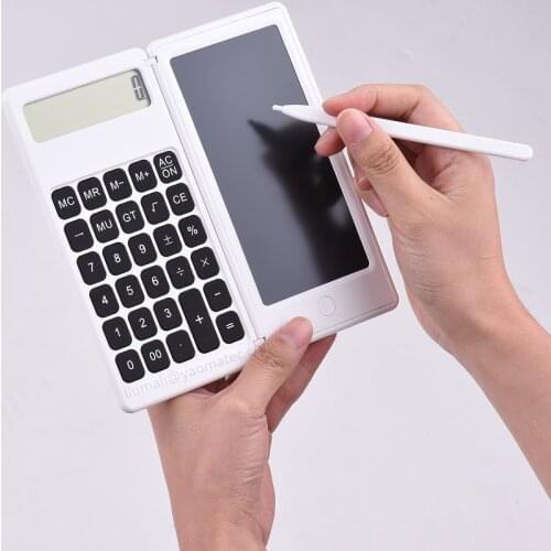 12 Digits Portable Calculator&LCD Writing Tablet Digital Drawing Pad Display with Stylus Pen Erase Button Function