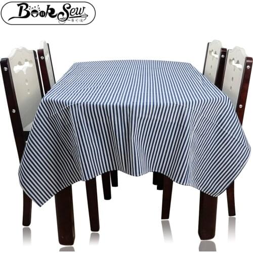 Booksew Striped Tablecloths Rectangle Round Squre Dining Tea Table Decoration Cloth Thick Cover For Home Wedding Mantel Tapete