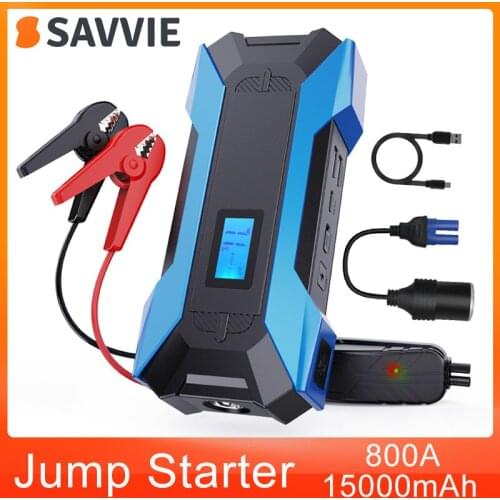 Savvie 10000mAh 800A Jump Starter Portable Emergency Battery Power Bank Auto Starting Device Multifunction Car Booster