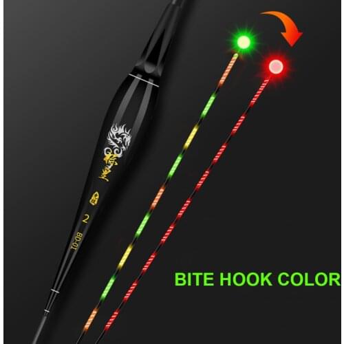 Smart Fishing Float Bite Alarm Fish Bait LED Light Color Change Automatic Night Remind for Night Fishing Glow In The Dark
