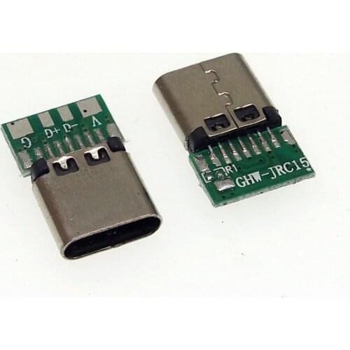 10pcs Type-C 14P female socket USB 3.1 with PCB Board length 14.6mm