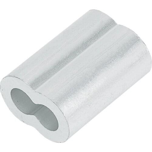 20PCS Double Hole Wire Crimp Sleeve Cord Lock Aluminum Ferma Cavi Cable Lock Clip For Crimp Wire Ferrules Rope M1-12