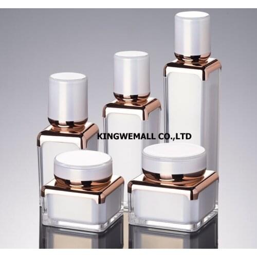 300pcs/lot 15ml 30ml 50ml acrylic airless vacuum pump lotion bottle used for serum/lotion/emulsion/foundation Cosmetic Container