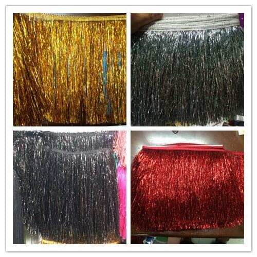 5 Yard/Lot 20 CM Long plastic Lace Tassel Fringe Lace Trim Ribbon Sew Latin Dress Stage Garment Curtain DIY Accessories