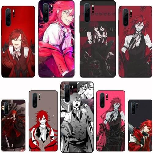 Kuroshitsuji Black Butler Grell Sutcliff Phone Case For Huawei P9 P10 P20 P30 Pro Lite smart Mate 10 Lite 20 Y5 Y6 Y7 2018 2019