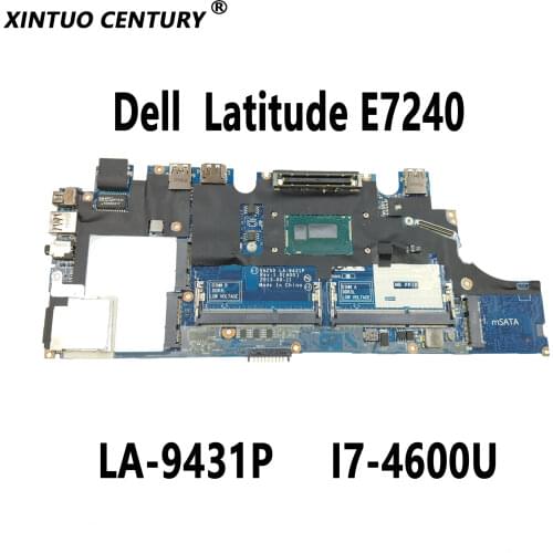 For Dell Latitude E7240 original mainboard LA-9431P Laptop motherboard I7-4600U