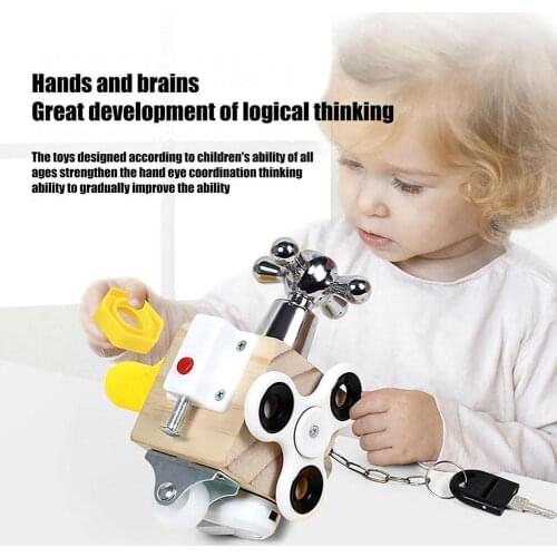 Childrens Hexahedron Multifunctional Busy Block Indoor Fun Training Organization Unlocks Montessori Early Educational Toy