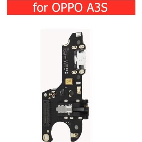 For OPPO A3S USB Charger Connector Flex Cable USB Charging Dock PCB Board Flex Cable Repair Spare Parts + Earphone Jack Audio