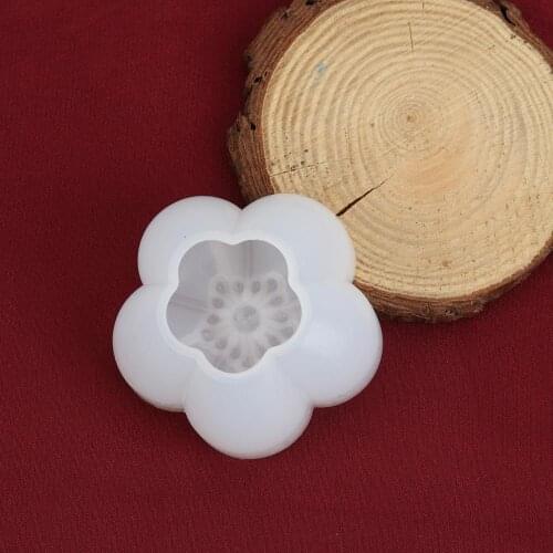 Doreenbeads Silicone Mold For Resin Jewelry Resin Charms Pendant Molds Sakura Flower White Pentagram Star 5.9cm x 5.8cm1 PCs