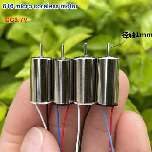 Mini 816 Coreless Motor DC 3.7V 50000RPM High Speed Strong Magnetic Micro 8mm*16mm Motor for RC Drone Quadcopter Aircraft Model