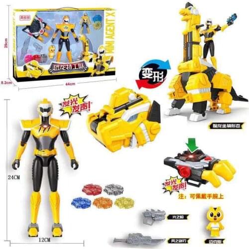 2021 MiniForce Transformation Action Figure Toys Agent Toys X Volt Semey Air Force With Small Kids Toys For Boys Gifts Yellow