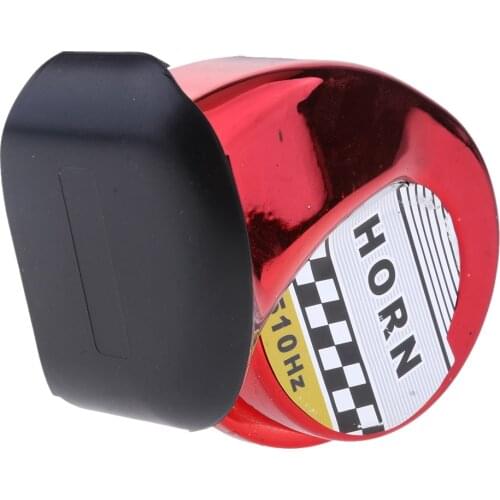 Eletric Car Horn Kit 12V 135db Loud High Tone Metal Twin Horn Kit with Bracket for Cars Trucks SUVs RVs Motorcycles Boats(Red)