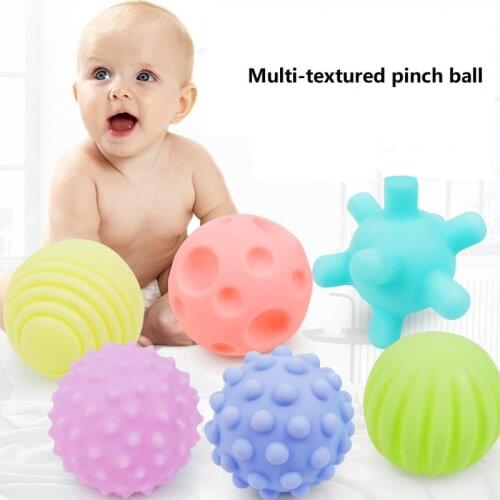 Puzzle touch multi-texture hand catch ball baby toy baby learn to climb fitness soft rubber ball spray water pinch ball