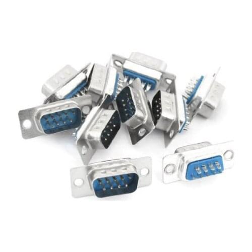 HWEXPRESS Hot 10 pcs Computer DB9 Male to Solder Type Female Adapter Connectors