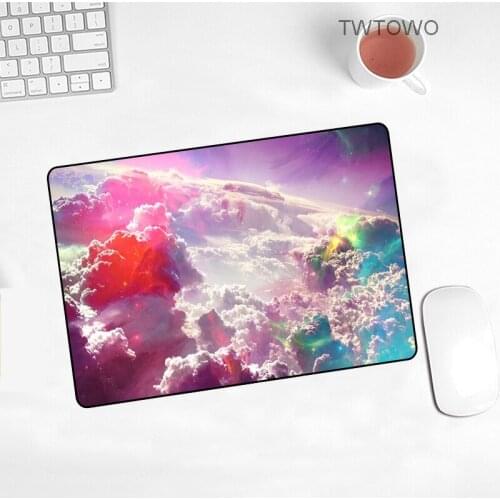 Promotional Game Player Mouse Pad Blue Purple Cloud Space Sewing Computer Desk Notebook 220X180X2MM CS GO Dota 2 LOL
