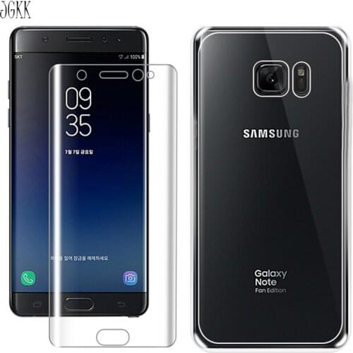 JGKK For Samsung Galaxy Note FE Fan Edition Front and Back 3D Full Cover TPU Screen Protector Film for Samsung Note 7 Note7 Film